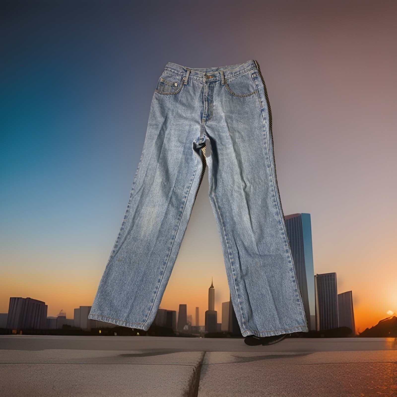Vintage Streets Ahead Jeans Womens Size 12 Studded Pockets